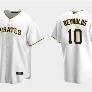 Men Pittsburgh Pirates #10 Bryan Reynolds White Cool Base Stitched Baseball Jersey