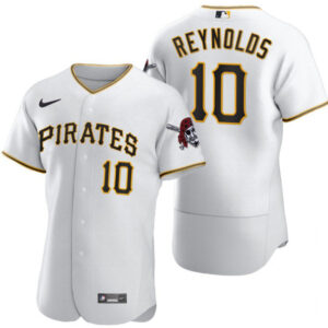 Men Pittsburgh Pirates #10 Bryan Reynolds White Flex Base Stitched Jersey