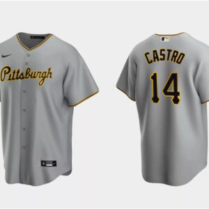 Men Pittsburgh Pirates #14 Rodolfo Castro Gray Cool Base Stitched Baseball Jersey