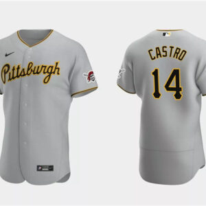 Men Pittsburgh Pirates #14 Rodolfo Castro Gray Flex Base Stitched Baseball Jersey