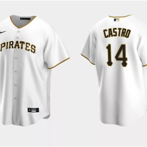 Men Pittsburgh Pirates #14 Rodolfo Castro White Cool Base Stitched Baseball Jersey