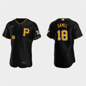 Men Pittsburgh Pirates #18 Ben Gamel Black Flex Base Stitched Jersey