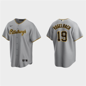 Men Pittsburgh Pirates #19 Daniel Vogelbach Gray Cool Base Stitched Jersey