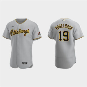 Men Pittsburgh Pirates #19 Daniel Vogelbach Gray Flex Base Stitched Jersey