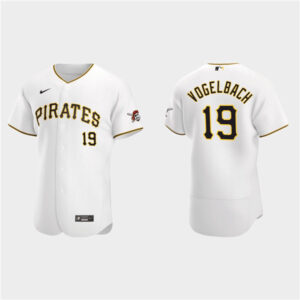 Men Pittsburgh Pirates #19 Daniel Vogelbach White Flex Base Stitched Jersey