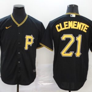 Men Pittsburgh Pirates #21 Roberto Clemente Black Cool Base Stitched MLB Jersey