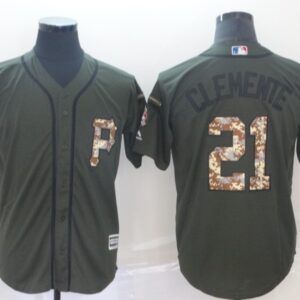 Men Pittsburgh Pirates #21 Roberto Clemente Salute To Service Cool Base Stitched MLB Jersey