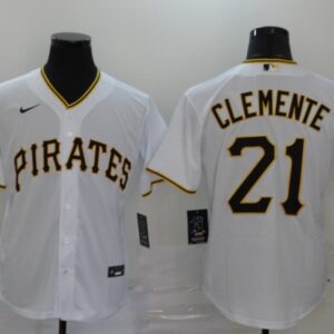 Men Pittsburgh Pirates #21 Roberto Clemente White Cool Base Stitched MLB Jersey