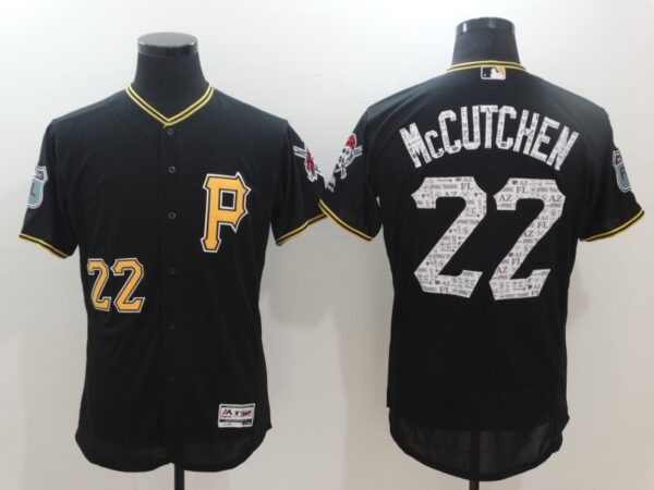 Men Pittsburgh Pirates #22 Andrew McCutchen Majestic Black 2017 Spring Training Flex Base Player Stitched MLB Jersey