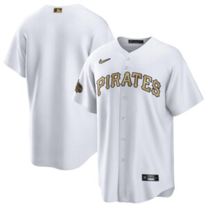 Men Pittsburgh Pirates Blank White 2022 All-Star Cool Base Stitched Baseball Jersey