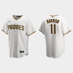 Men San Diego Padres #11 Yu Darvish White Stitched MLB Jersey