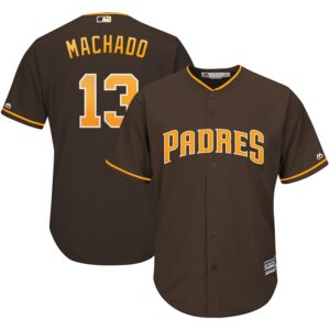 Men San Diego Padres #13 Manny Machado Coffee Cool Base Stitched MLB Jersey