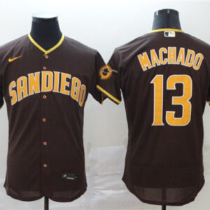 Men San Diego Padres #13 Manny Machado Coffee Flex Base Stitched MLB Jersey