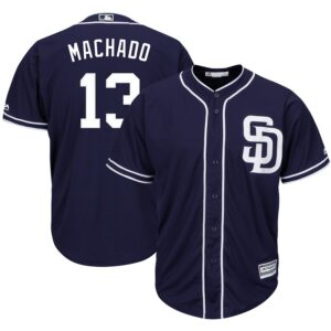 Men San Diego Padres #13 Manny Machado Navy Cool Base Stitched MLB Jersey