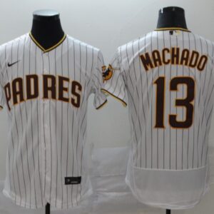 Men San Diego Padres #13 Manny Machado White Flex Base Stitched MLB Jersey