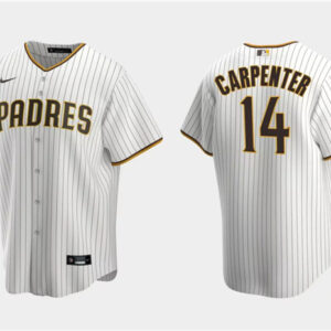 Men San Diego Padres #14 Matt Carpenter White Cool Base Stitched Jersey