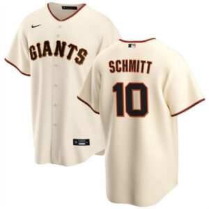 Men San Francisco Giants #10 Casey Schmitt Cream Cool Base Stitched Jersey