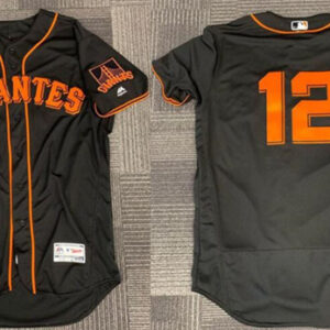 Men San Francisco Giants #12 Joe Panik Black 2018 Flex Base Stitched Jersey