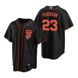 Men San Francisco Giants #23 Joc Pederson Black Cool Base Stitched Jersey