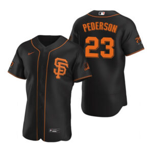 Men San Francisco Giants #23 Joc Pederson Black Flex Base Stitched Jersey