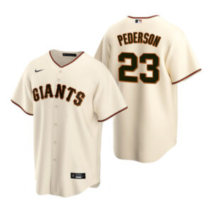 Men San Francisco Giants #23 Joc Pederson Cream Cool Base Stitched Jersey