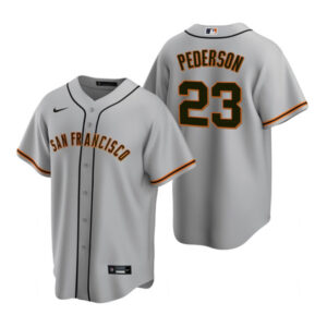 Men San Francisco Giants #23 Joc Pederson Gray Cool Base Stitched Jersey