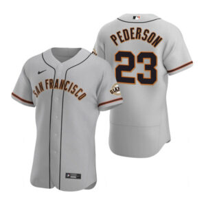 Men San Francisco Giants #23 Joc Pederson Gray Flex Base Stitched Jersey