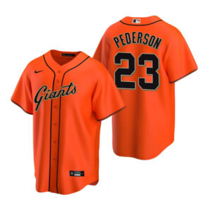 Men San Francisco Giants #23 Joc Pederson Orange Cool Base Stitched Jersey