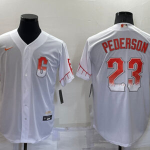 Men San Francisco Giants #23 Joc Pederson White City Connect Cool Base Stitched Jersey