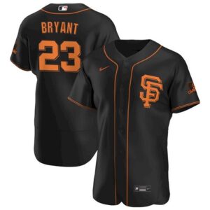 Men San Francisco Giants #23 Kris Bryant Black Flex Base Stitched Jersey