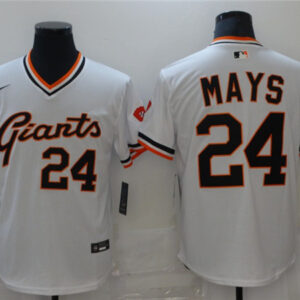 Men San Francisco Giants #24 Willie Mays White Cool Base Stitched MLB Jersey