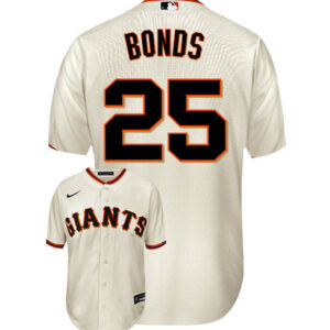 Men San Francisco Giants #25 Barry Bonds Cream Cool Base Stitched Jersey