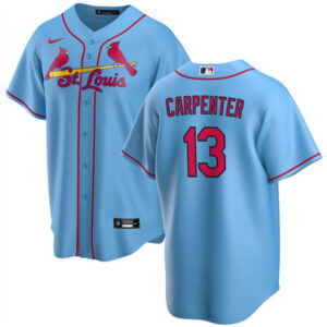 Men St. Louis Cardinals #13 Matt Carpenter Blue Cool Base Stitched Jersey