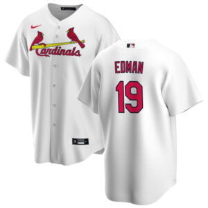 Men St. Louis Cardinals #19 Tommy Edman White Cool Base Stitched Jersey