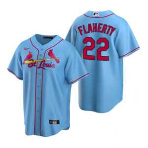 Men St. Louis Cardinals #22 Jack Flaherty Blue Cool Base Stitched Jersey