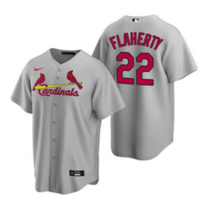 Men St. Louis Cardinals #22 Jack Flaherty Gray Cool Base Stitched Jersey