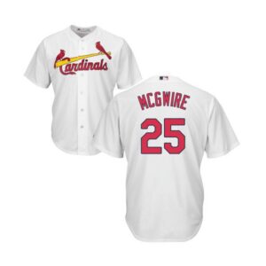 Men St. Louis Cardinals #25 Mark McGwire White Cool Base Stitched MLB Jersey