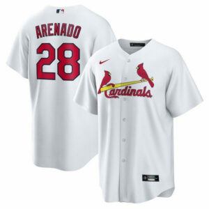 Men St. Louis Cardinals #28 Nolan Arenado White Cool Base Stitched MLB Jersey