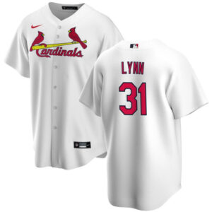 Men St. Louis Cardinals #31 Lance Lynn White Cool Base Stitched Baseball Jersey