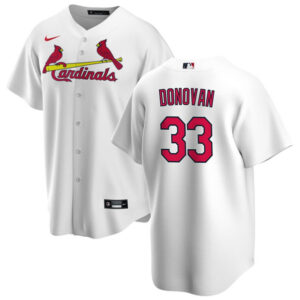 Men St. Louis Cardinals #33 Brendan Donovan White Cool Base Stitched Jersey