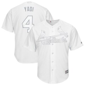 Men St. Louis Cardinals #4 Yadier Molina "Yadi" Majestic White 2019 Players' Weekend Player Stitched MLB Jersey