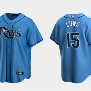 Men Tampa Bay Rays #15 Josh Lowe Light Blue Cool Base Stitched Baseball Jersey