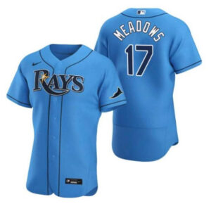 Men Tampa Bay Rays #17 Austin Meadows Blue Flex Base Stitched Jersey