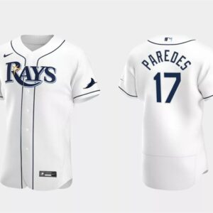 Men Tampa Bay Rays #17 Isaac Paredes White Flex Base Stitched Baseball Jersey