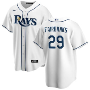 Men Tampa Bay Rays #29 Pete Fairbanks White Cool Base Stitched Baseball Jersey