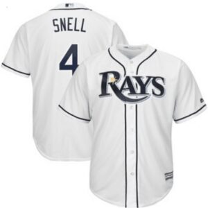 Men Tampa Bay Rays #4 Blake Snell White Stitched Jersey