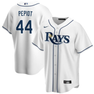 Men Tampa Bay Rays #44 Ryan Pepiot White Cool Base Stitched Baseball Jersey