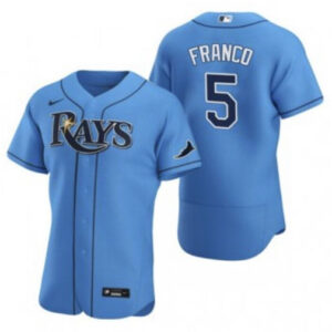 Men Tampa Bay Rays #5 Wander Franco Blue Flex Base Stitched MLB Jersey