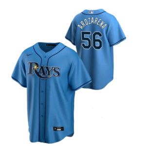 Men Tampa Bay Rays #56 Randy Arozarena Blue Cool Base Stitched Baseball Jersey