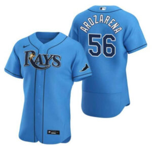 Men Tampa Bay Rays #56 Randy Arozarena Blue Flex Base Stitched Jersey